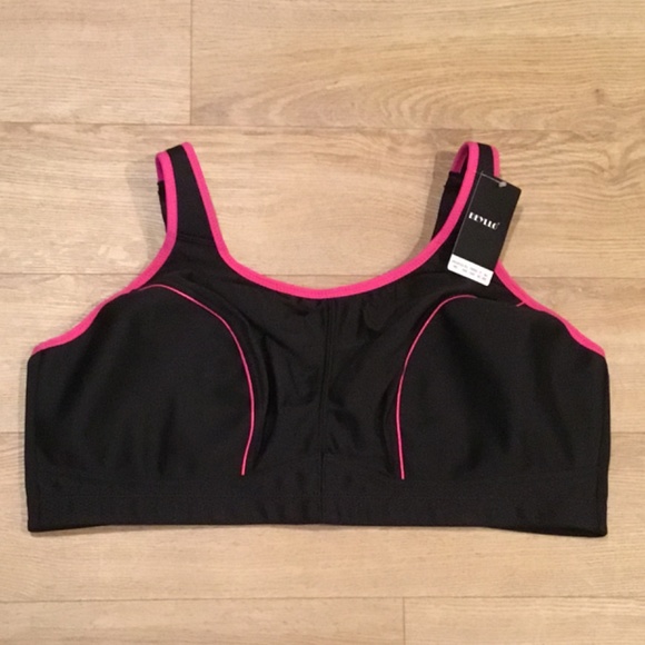 Women's Plus Size Workout Sports Bra High Impact Support No Bounce - Picture 3 of 4